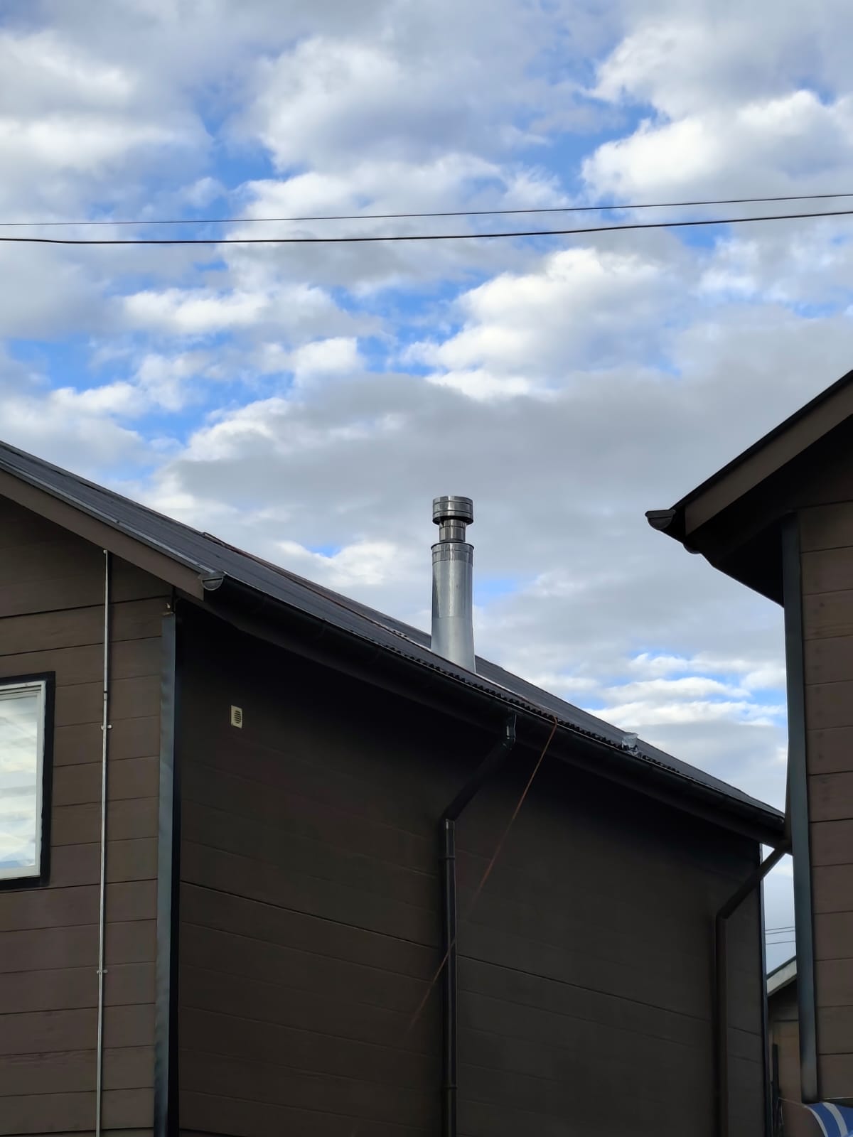 Chimenea instalada - vista exterior