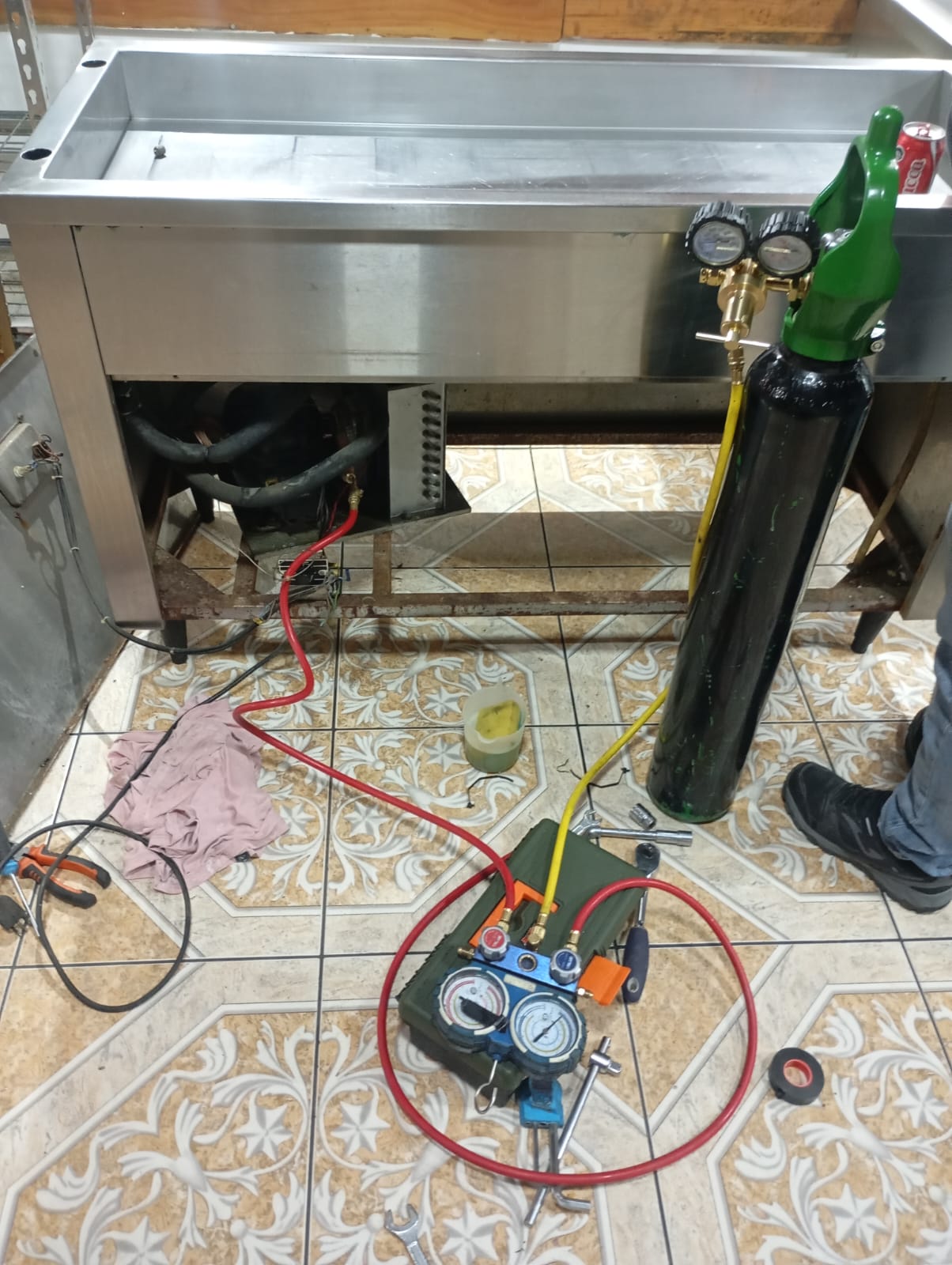 Mesón refrigerado cocina industrial
