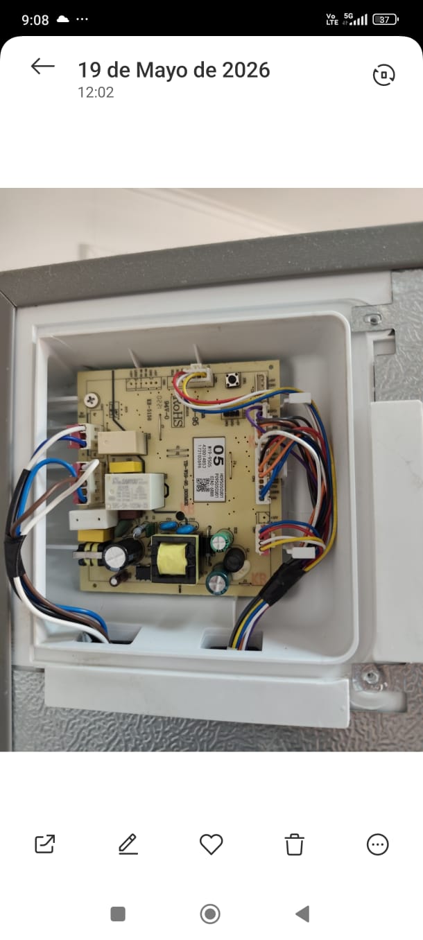 Tarjeta de control instalada